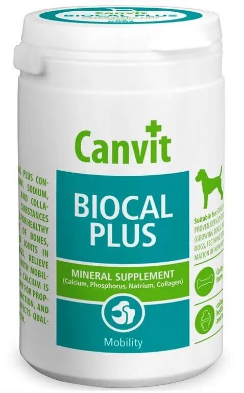 Canvit Biocal Plus supliment sistem articular sistem osos câini Biocal Plus XS-S supliment sistem articular sistem osos câini flacon 1000g