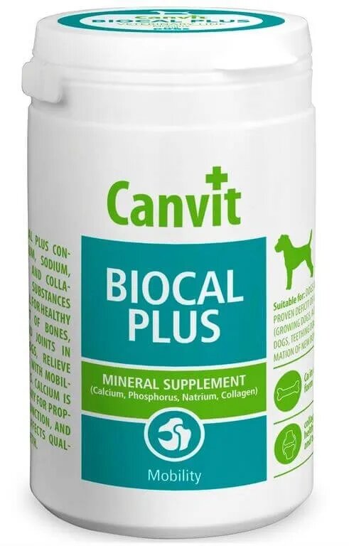Canvit Biocal Plus supliment sistem articular sistem osos câini Biocal Plus XS-S supliment sistem articular sistem osos câini flacon 500g