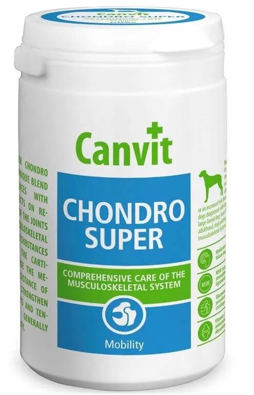 Canvit Chondro Super supliment sistem articular câini Chondro Super XS-S supliment sistem articular câini flacon 230g