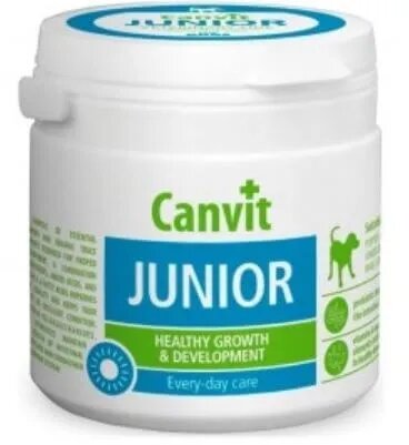 Canvit Junior Maxi supliment multivitamine câini junior Junior Maxi M-XL supliment multivitamine câini junior flacon 230g