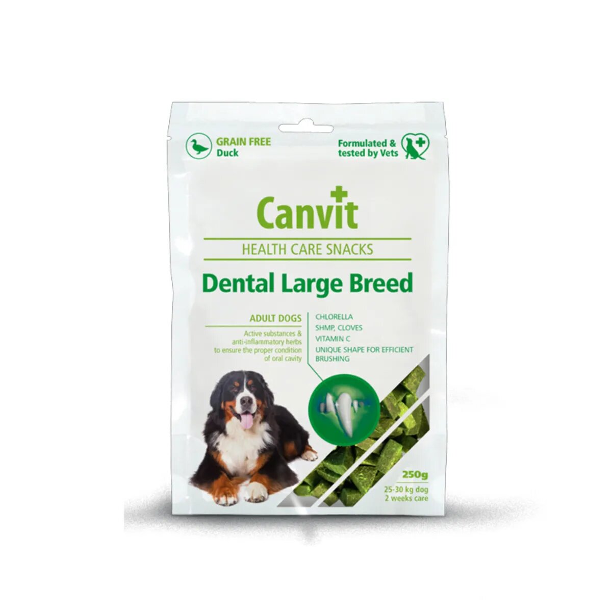 Canvit Snack Dental Large Breed L-XL Rață punguță recompense funcționale câini sensibilități dentare 250g