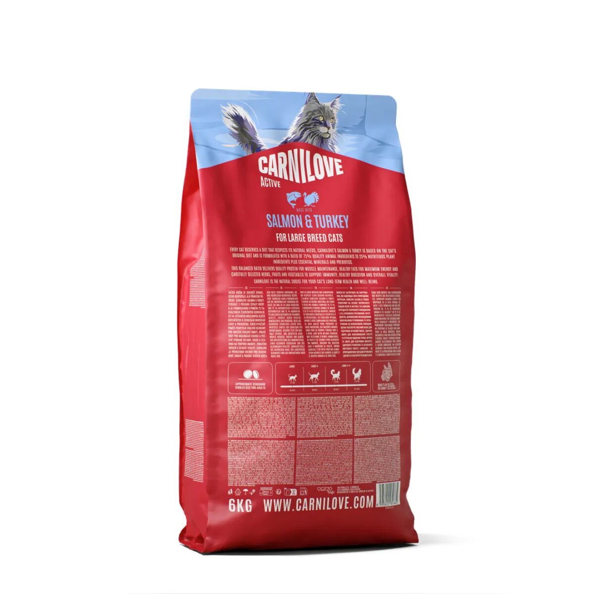 Carnilove Active Active Large Breed Somon și Curcan hrană uscată fără cereale pisici 6kg