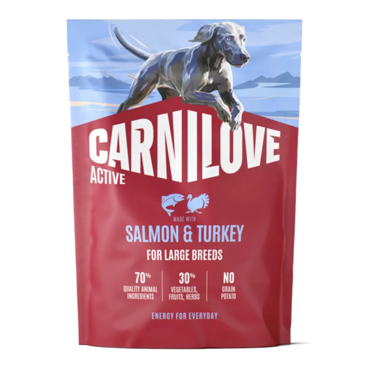 Carnilove Active Large Breeds L-XL Somon și Curcan hrană uscată fără cereale câini 1.5kg