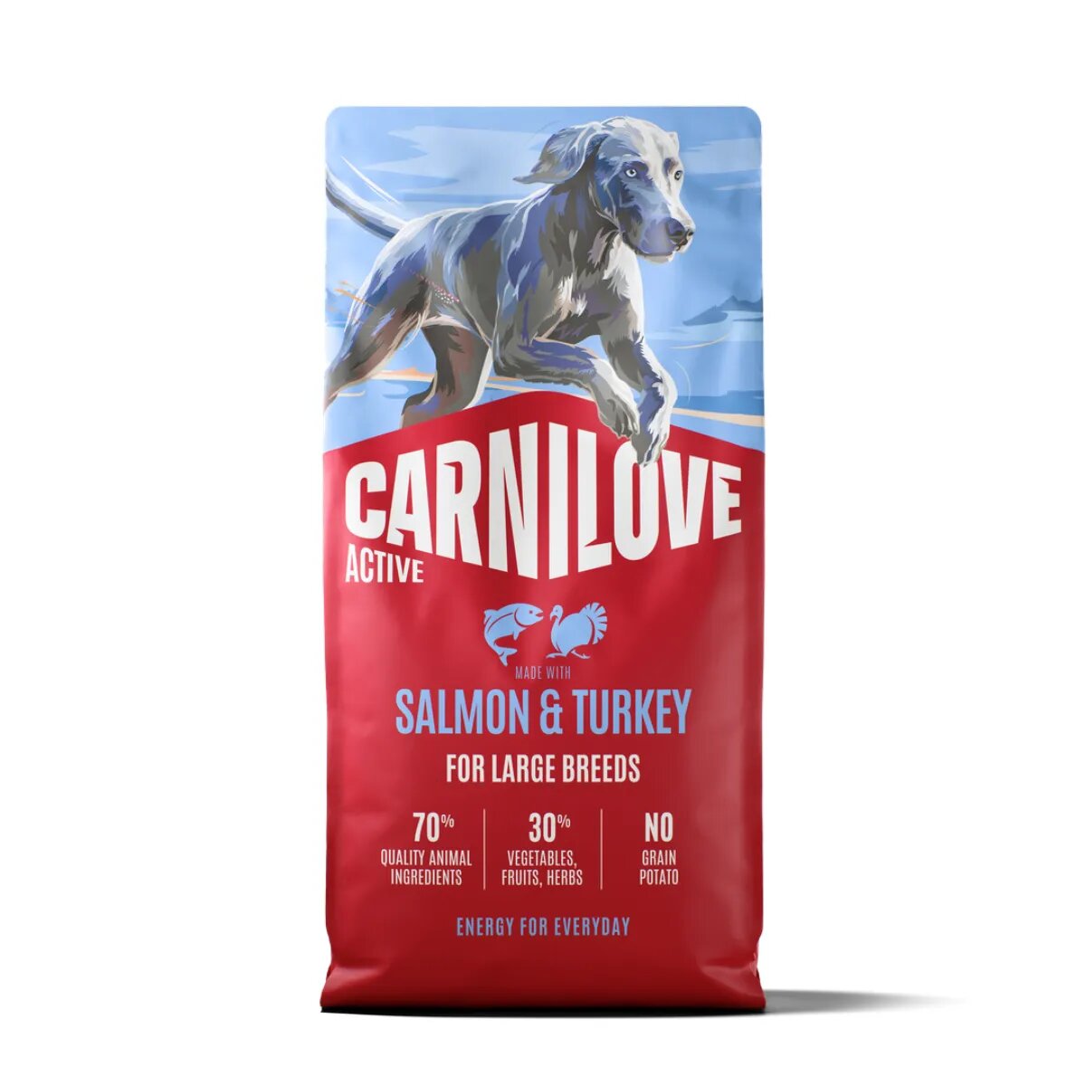 Carnilove Active Large Breeds L-XL Somon și Curcan hrană uscată fără cereale câini 12kg