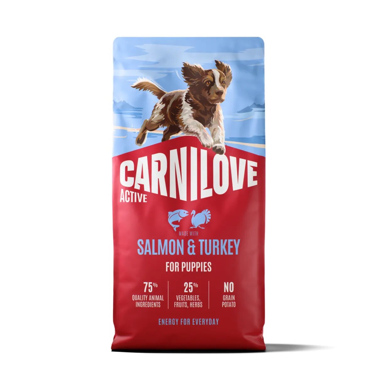 Carnilove Active Puppies XS-XL Somon și Curcan hrană uscată fără cereale câini junior 12kg