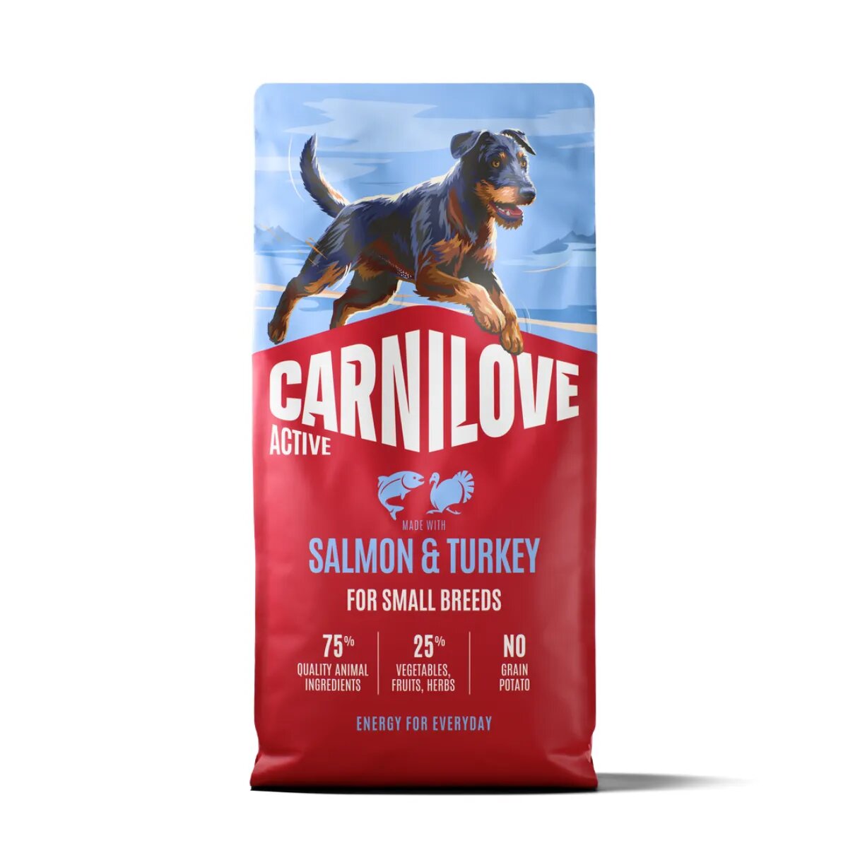 Carnilove Active Small Breeds XS-S Somon și Curcan hrană uscată fără cereale câini 12kg