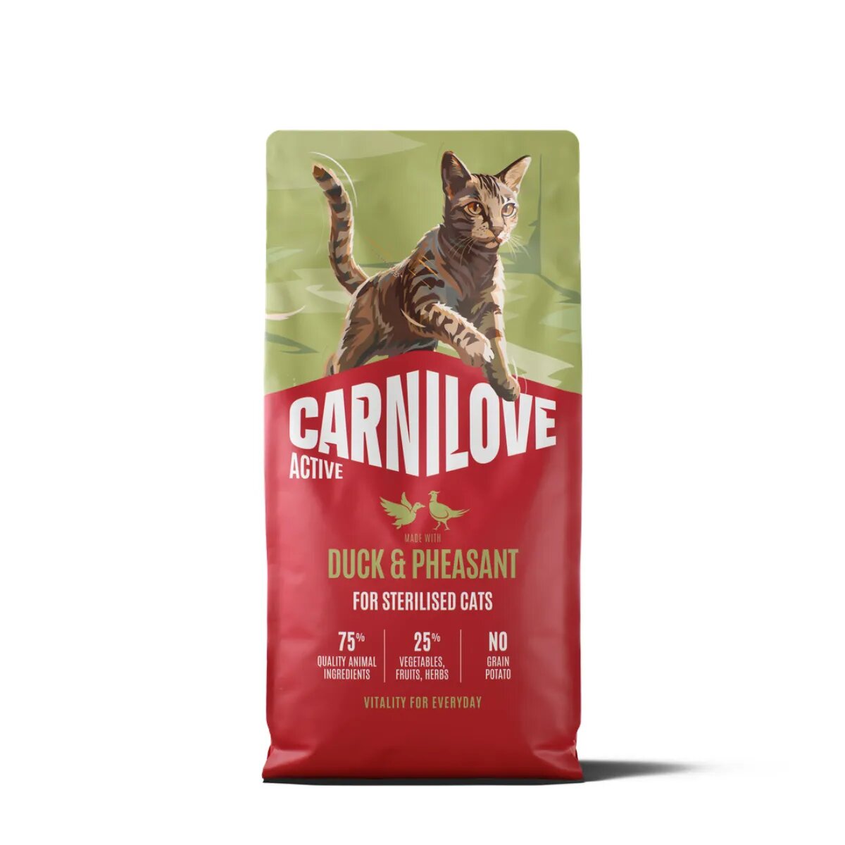 Carnilove Active Sterilised Rață și Fazan hrană uscată fără cereale pisici sterilizate 2kg