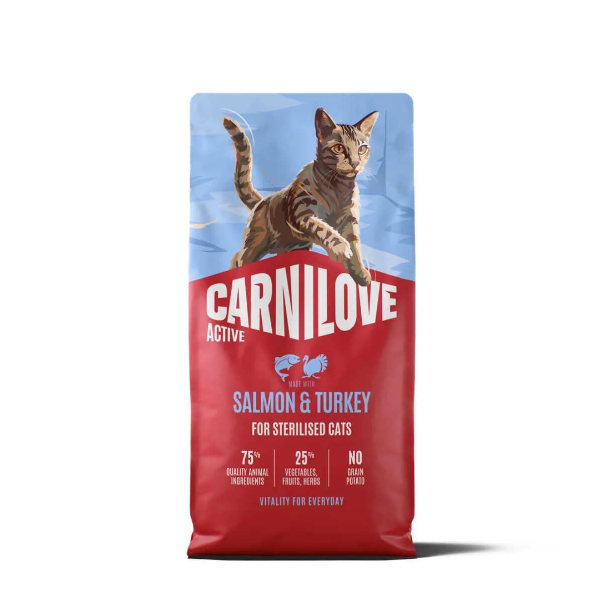 Carnilove Active Sterilised Somon și Curcan hrană uscată fără cereale pisici sterilizate 400g