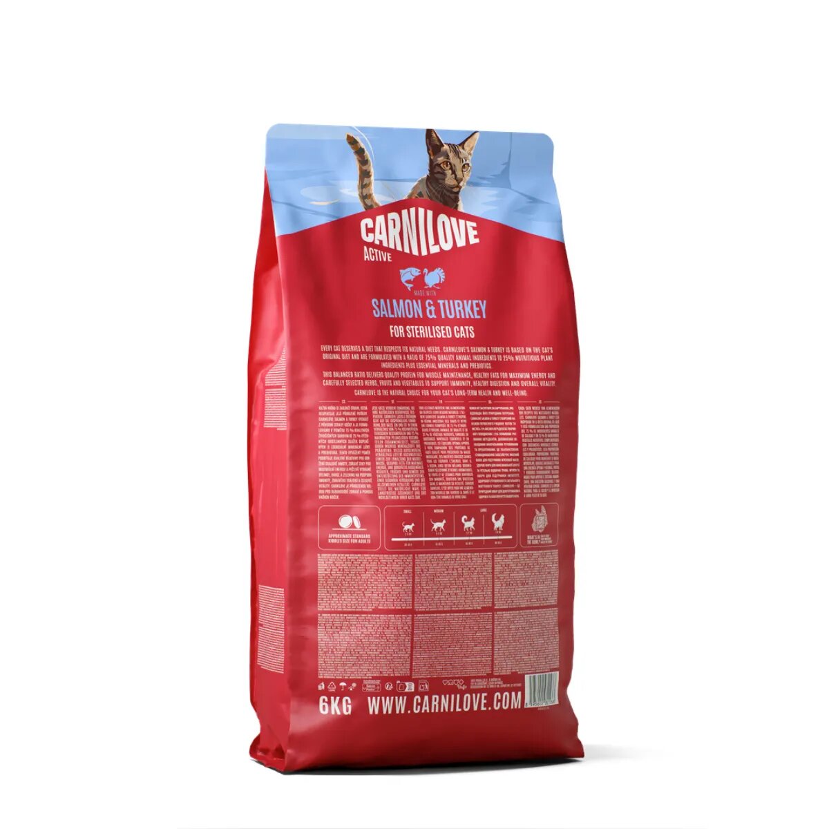 Carnilove Active Sterilised Somon și Curcan hrană uscată fără cereale pisici sterilizate 400g
