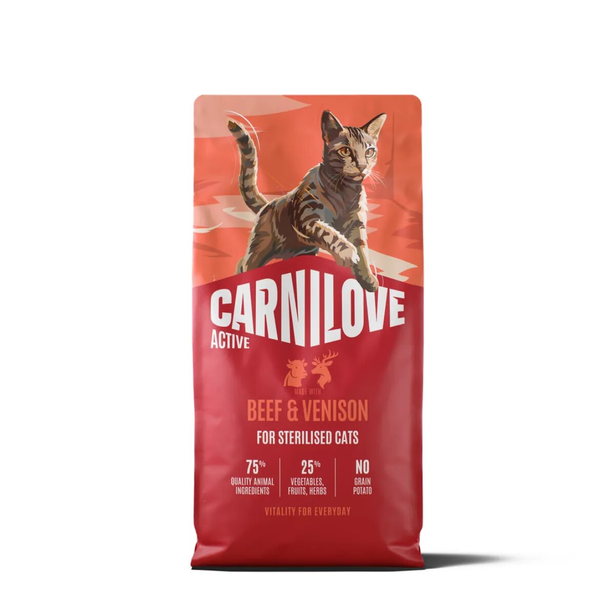 Carnilove Active Sterilised Vită și Vânat hrană uscată fără cereale pisici sterilizate 400g