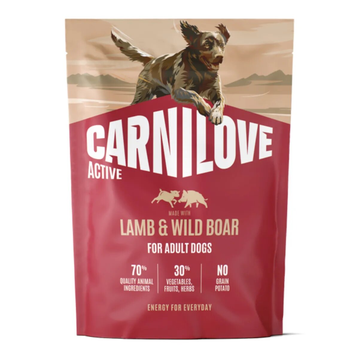 Carnilove Active XS-XL Miel și Mistreț hrană uscată fără cereale câini 1.5kg