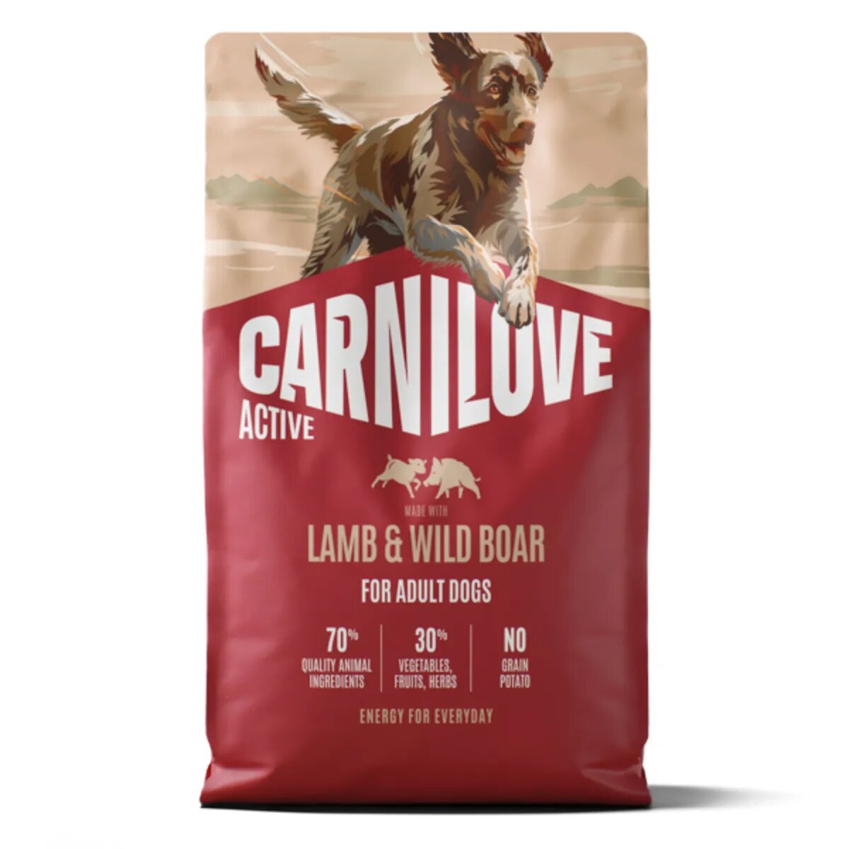 Carnilove Active XS-XL Miel și Mistreț hrană uscată fără cereale câini 4kg