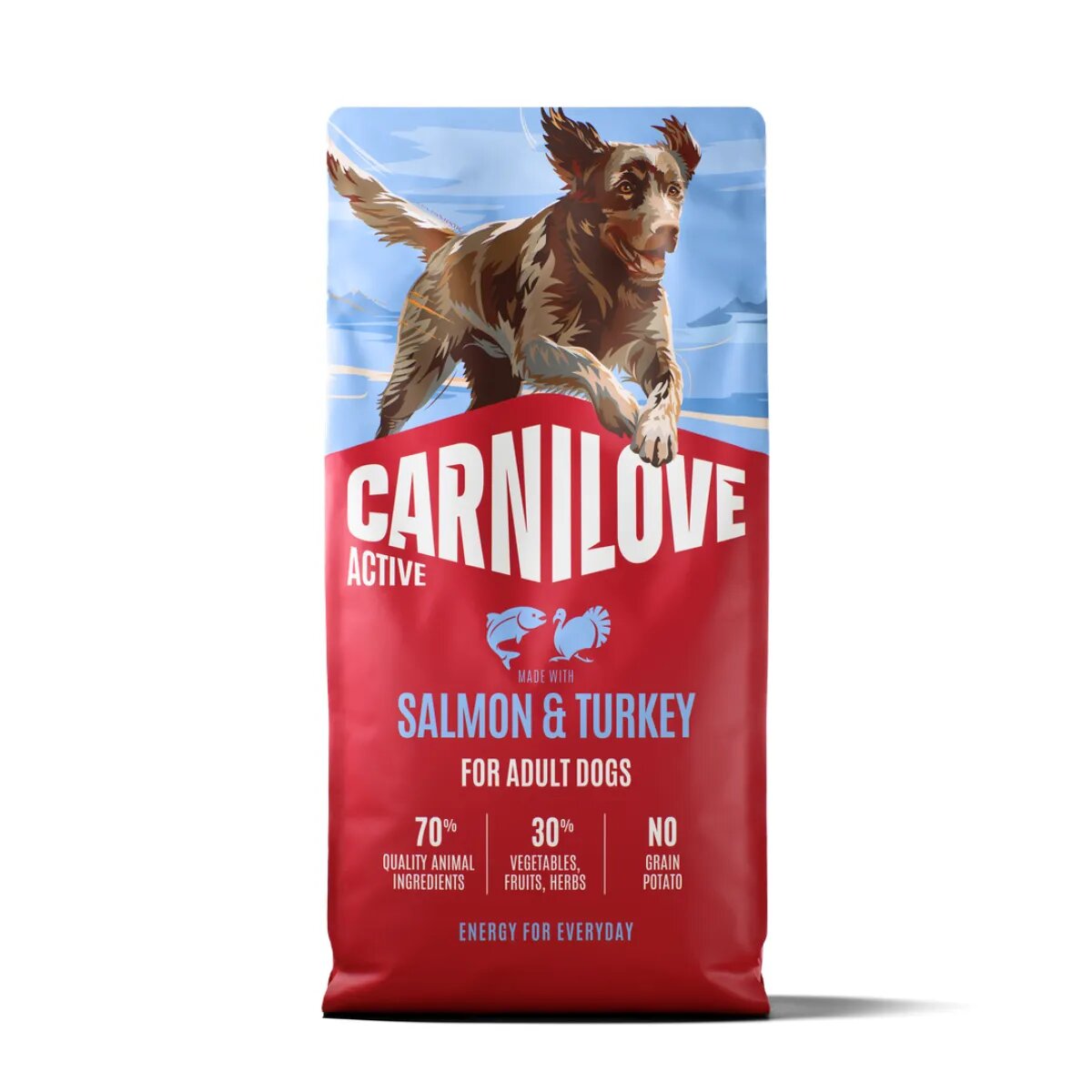 Carnilove Active XS-XL Somon și Curcan hrană uscată fără cereale câini 12kg