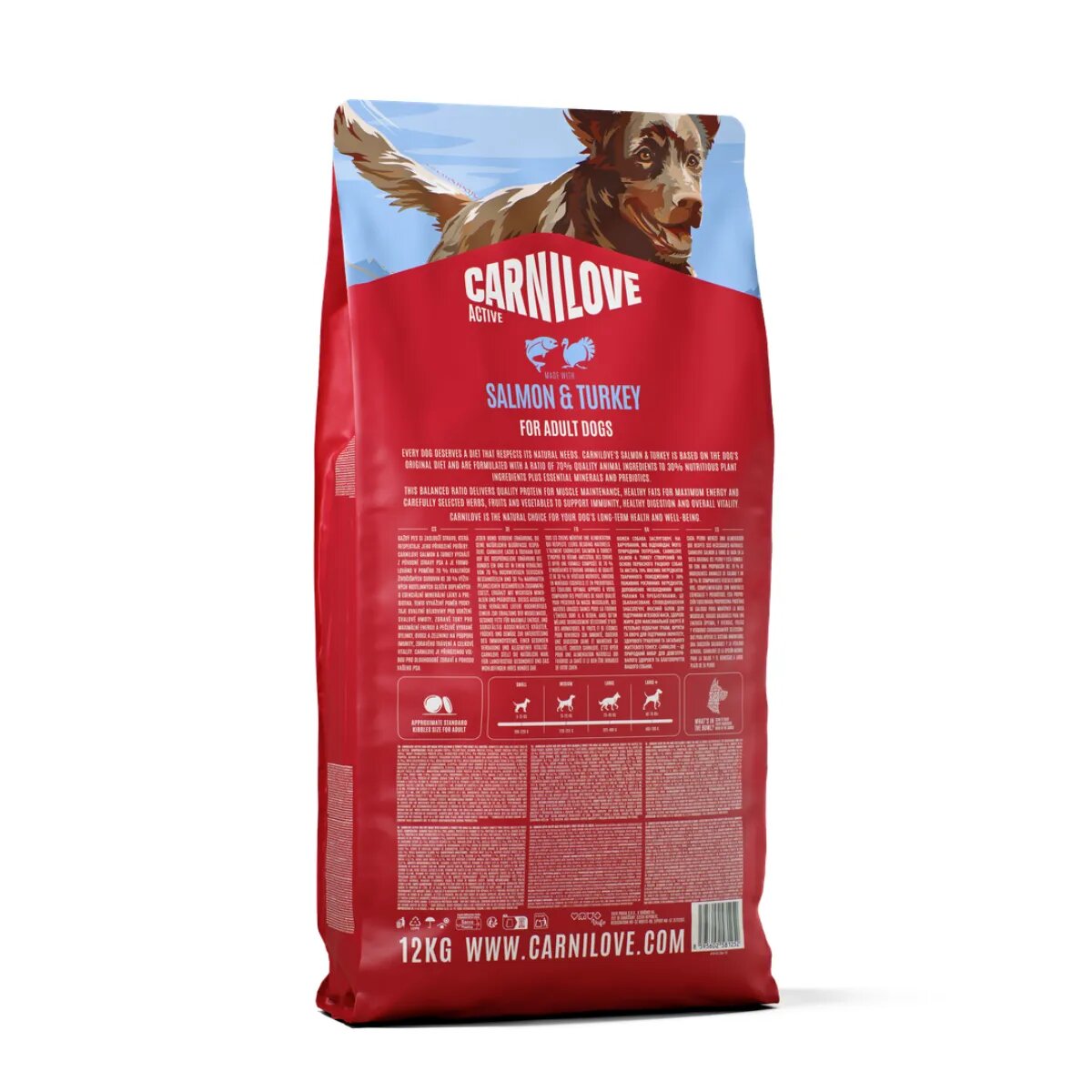 Carnilove Active XS-XL Somon și Curcan hrană uscată fără cereale câini 12kg