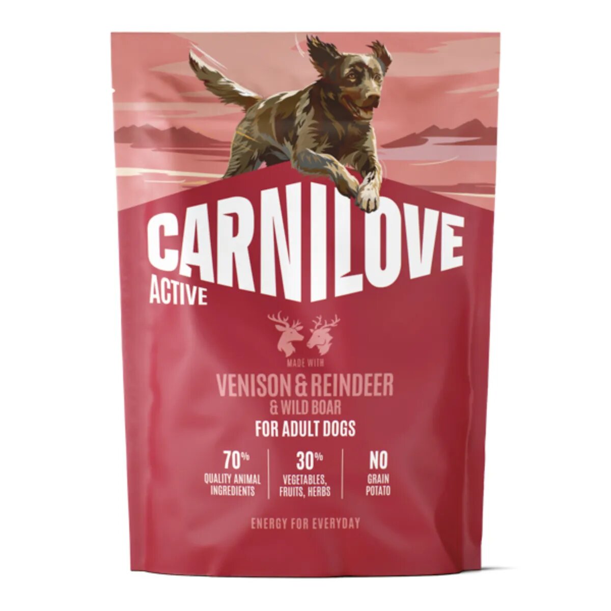 Carnilove Active XS-XL Vânat și Ren hrană uscată fără cereale câini 4kg