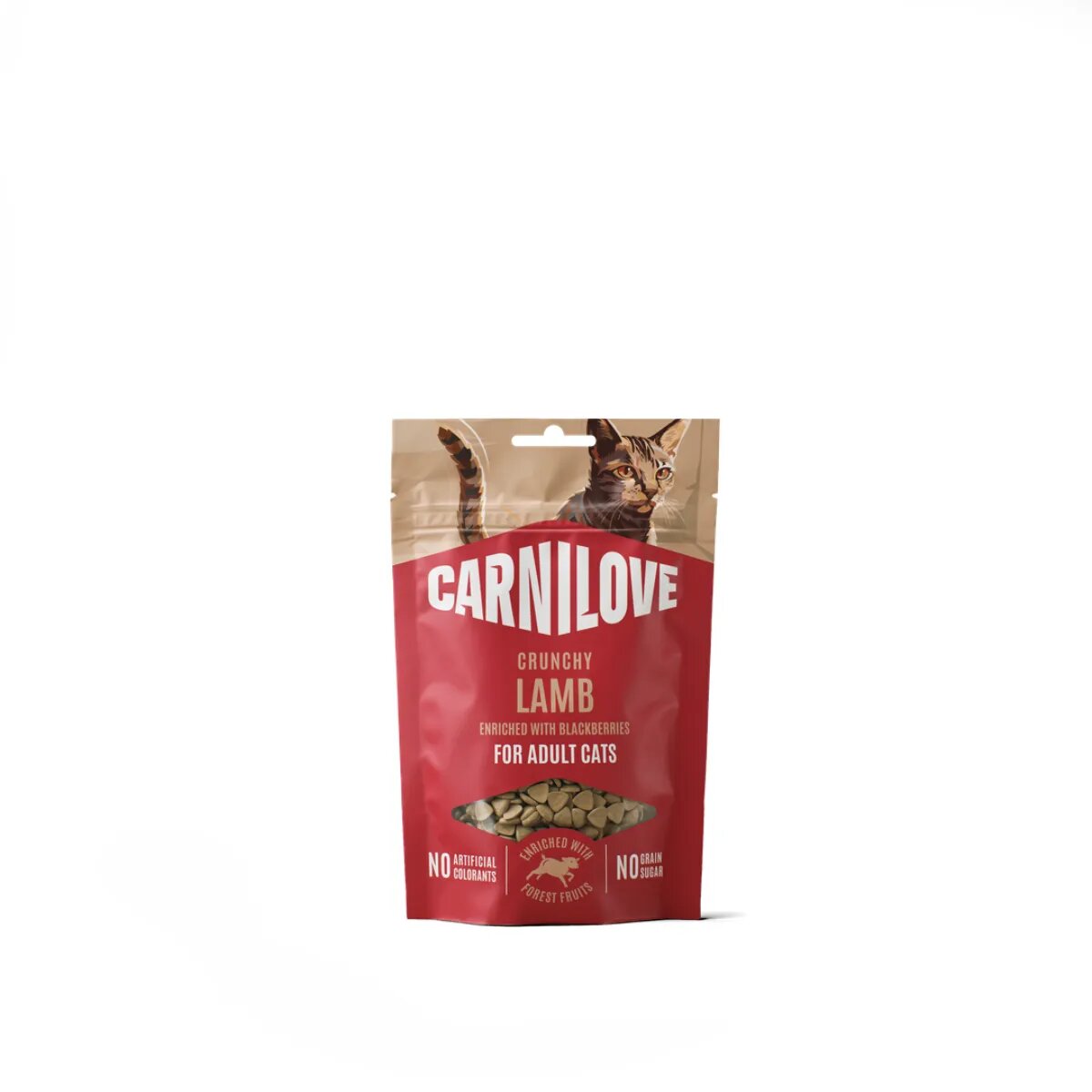 Carnilove Crunchy Snack Miel și Afine punguță recompense fără cereale pisici 50g