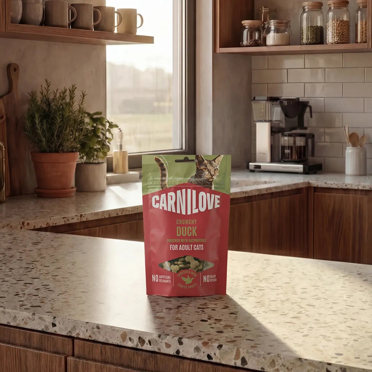 Carnilove Crunchy Snack Miel și Afine punguță recompense fără cereale pisici 50g