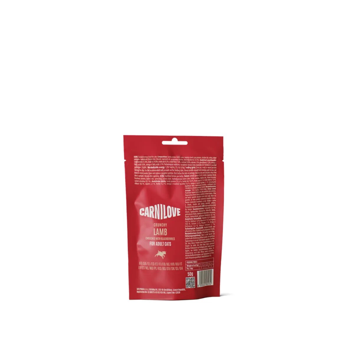 Carnilove Crunchy Snack Miel și Afine punguță recompense fără cereale pisici 50g