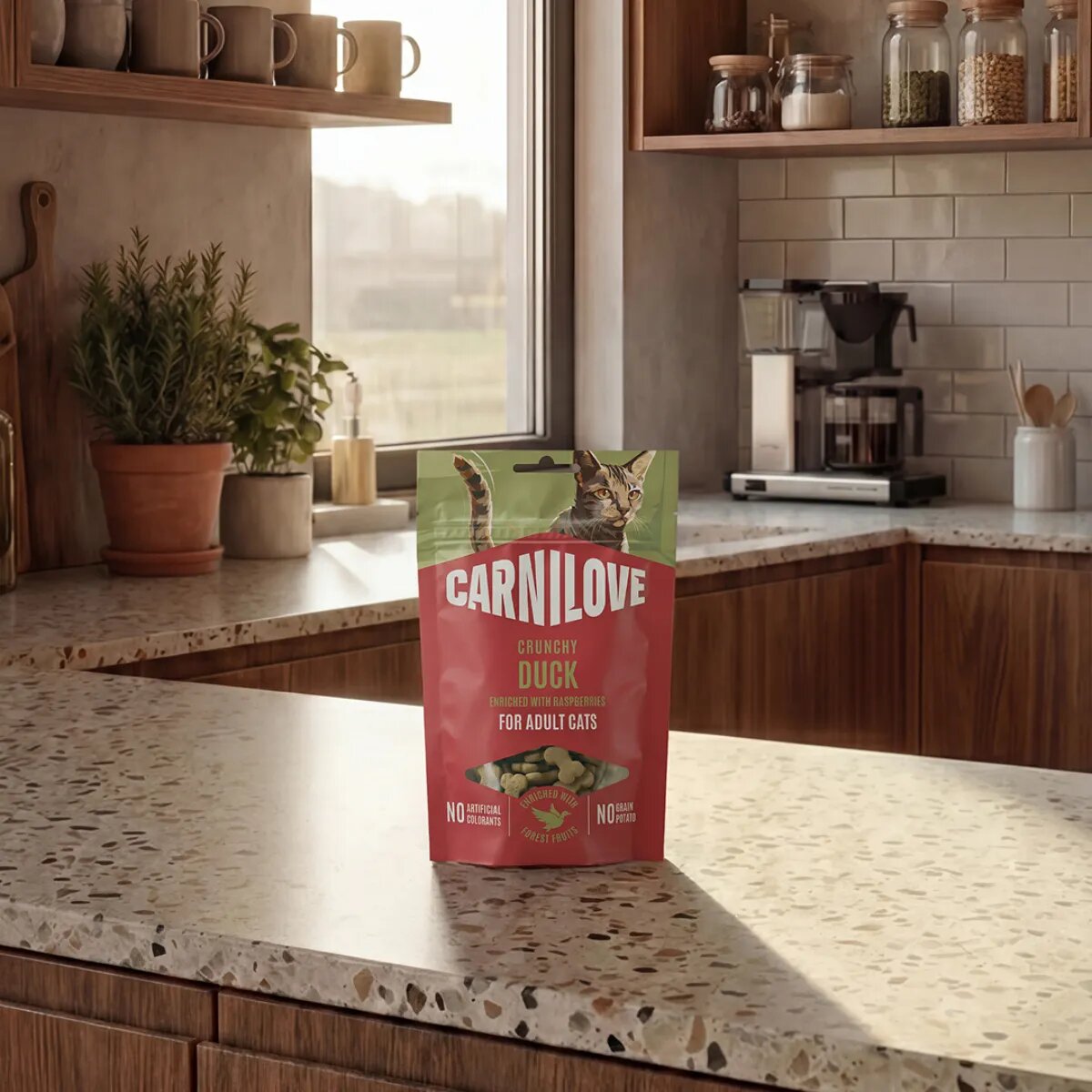 Carnilove Crunchy Snack Somon și Catnip punguță recompense fără cereale pisici 50g