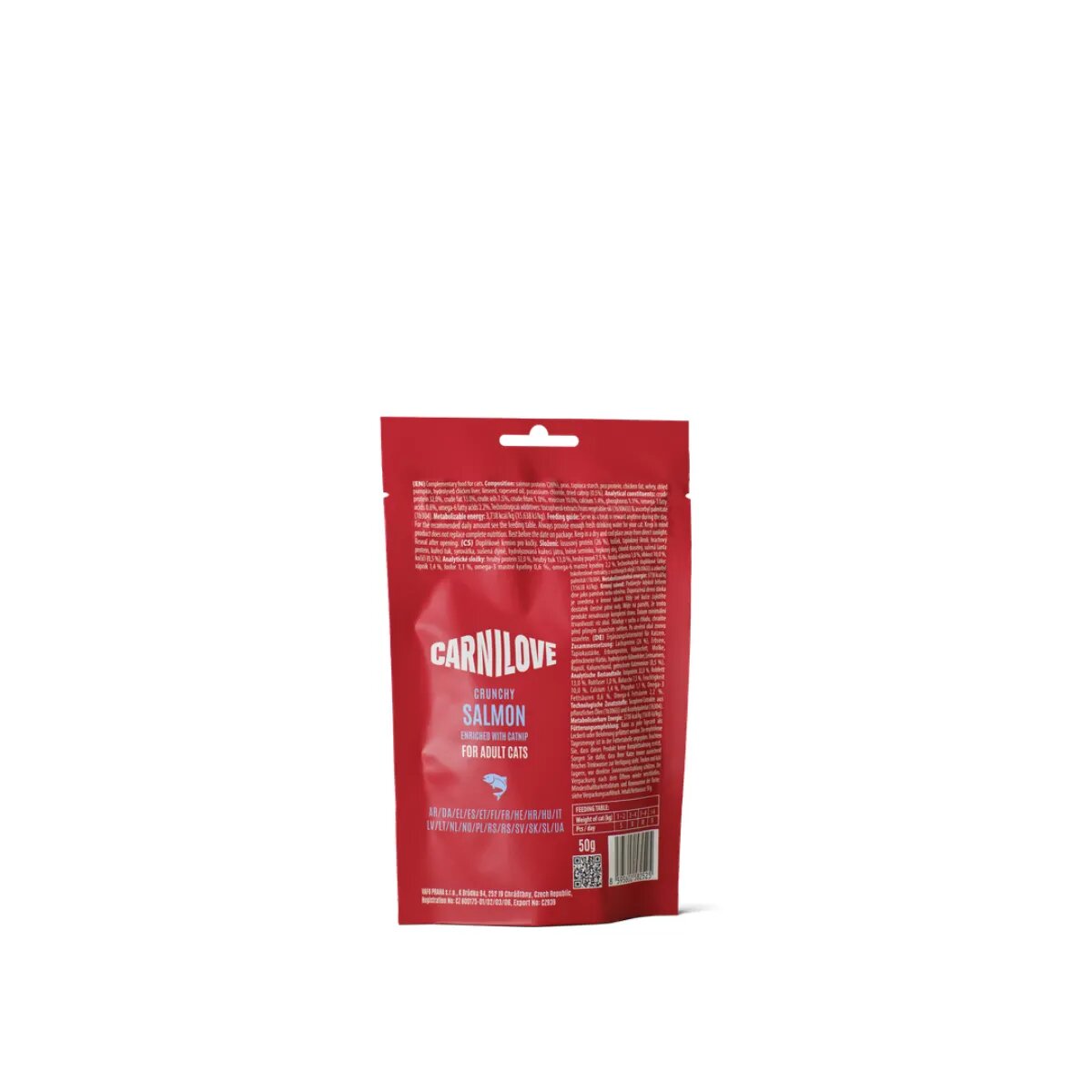 Carnilove Crunchy Snack Somon și Catnip punguță recompense fără cereale pisici 50g