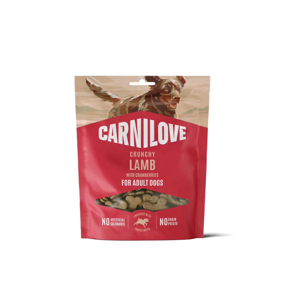 Carnilove Crunchy XS-XL Miel și Afine punguță recompense fără cereale câini 200g