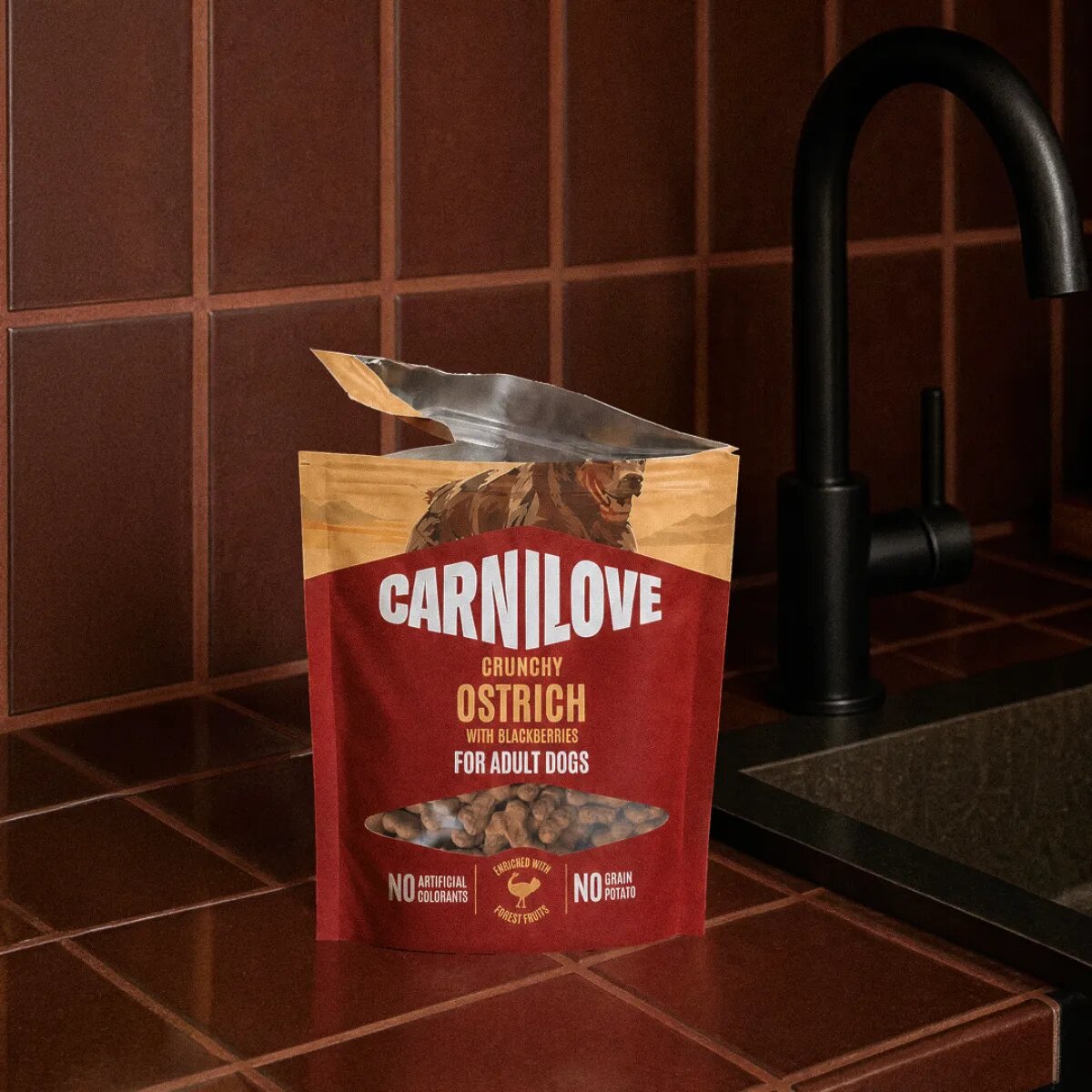 Carnilove Crunchy XS-XL Miel și Afine punguță recompense fără cereale câini 200g