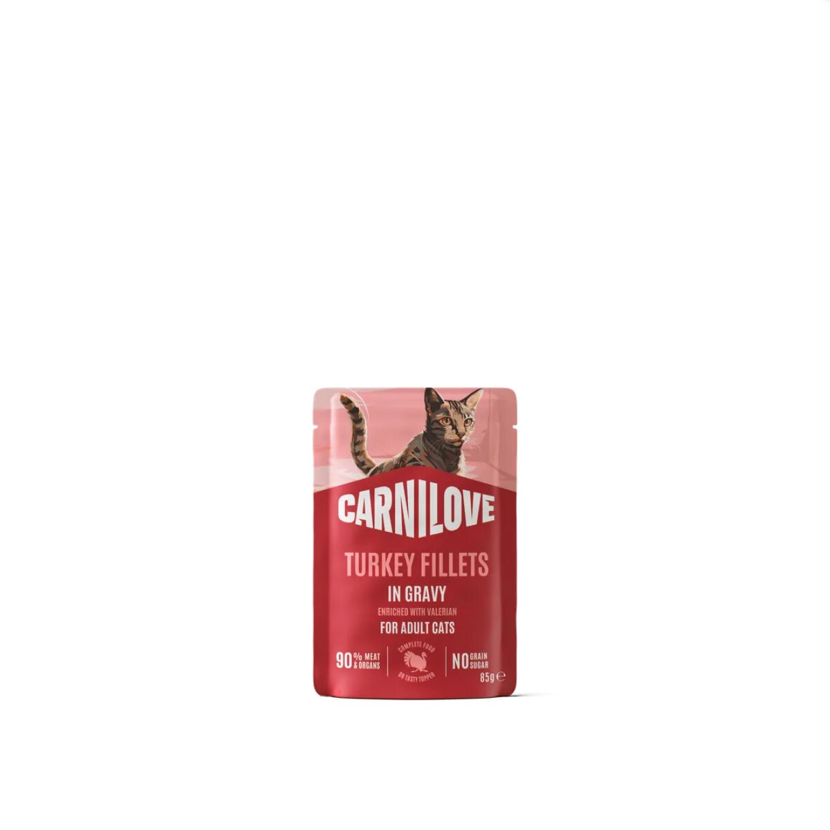 Carnilove Curcan plic hrană umedă fără cereale pisici (în sos) bax 85g x 24buc