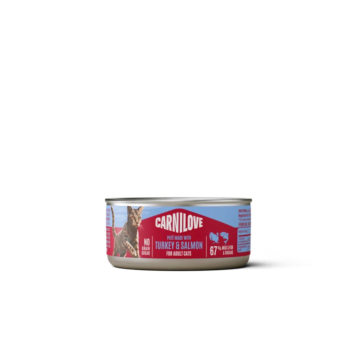 Carnilove Curcan și Somon conservă hrană umedă fără cereale pisici (pate) 100g