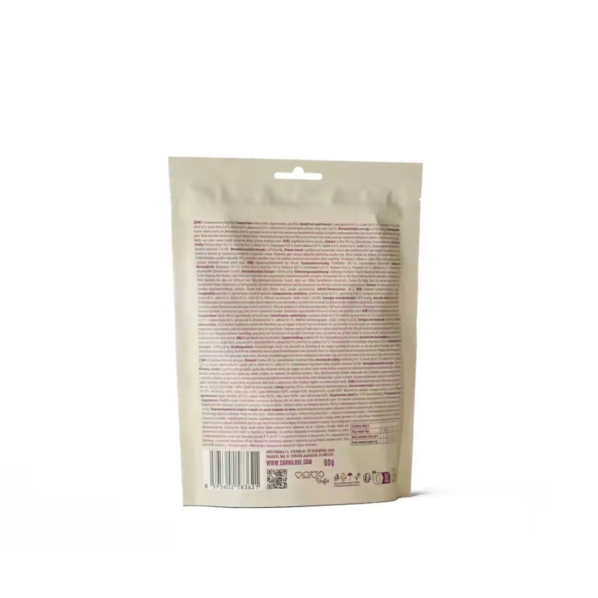 Carnilove Freeze Dried XS-XL Curcan punguță recompense fără cereale câini 60g