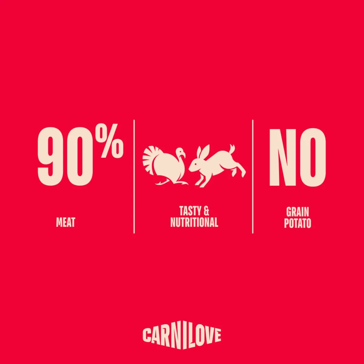 Carnilove Jerky XS-XL Curcan și Iepure punguță recompense fără cereale câini 100g
