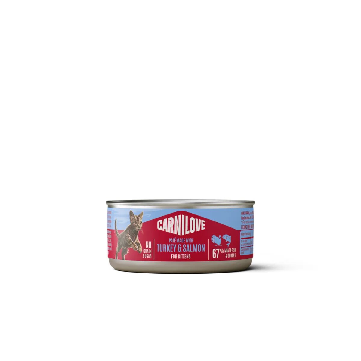 Carnilove Kittens Curcan și Somon conservă hrană umedă fără cereale pisici junior (pate) 100g