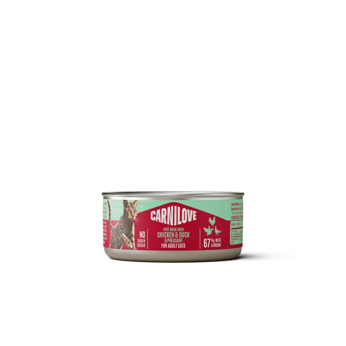 Carnilove Pui și Rață conservă hrană umedă fără cereale pisici (pate) 100g