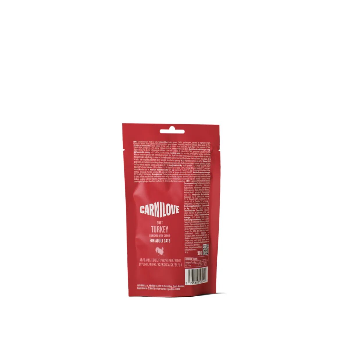 Carnilove Soft Snack Curcan și Catnip punguță recompense fără cereale pisici 50g