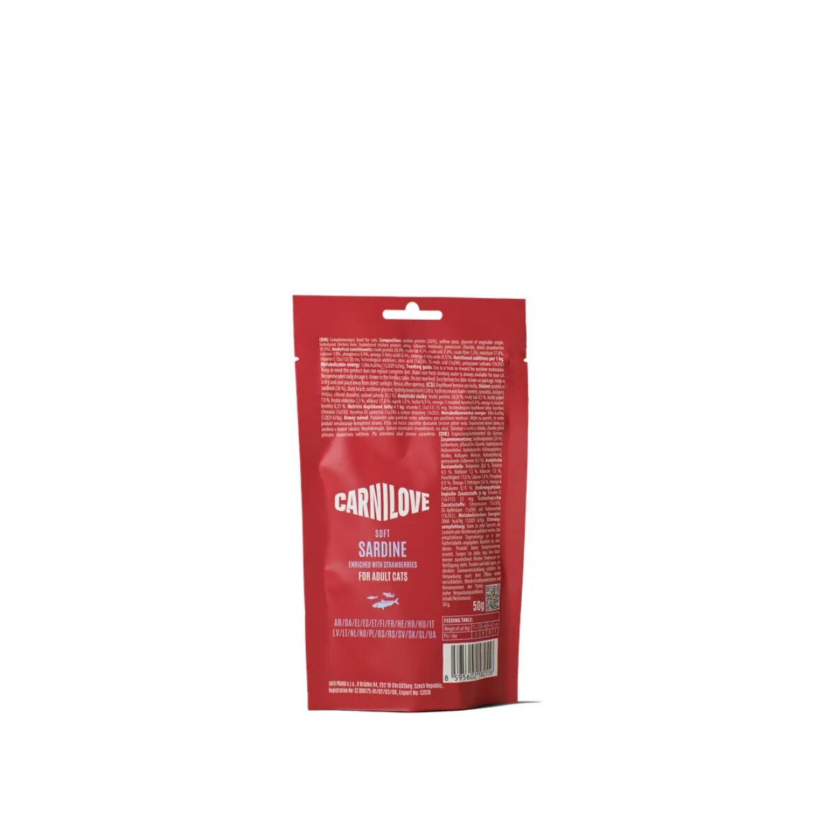 Carnilove Soft Snack Sardine punguță recompense fără cereale pisici 50g