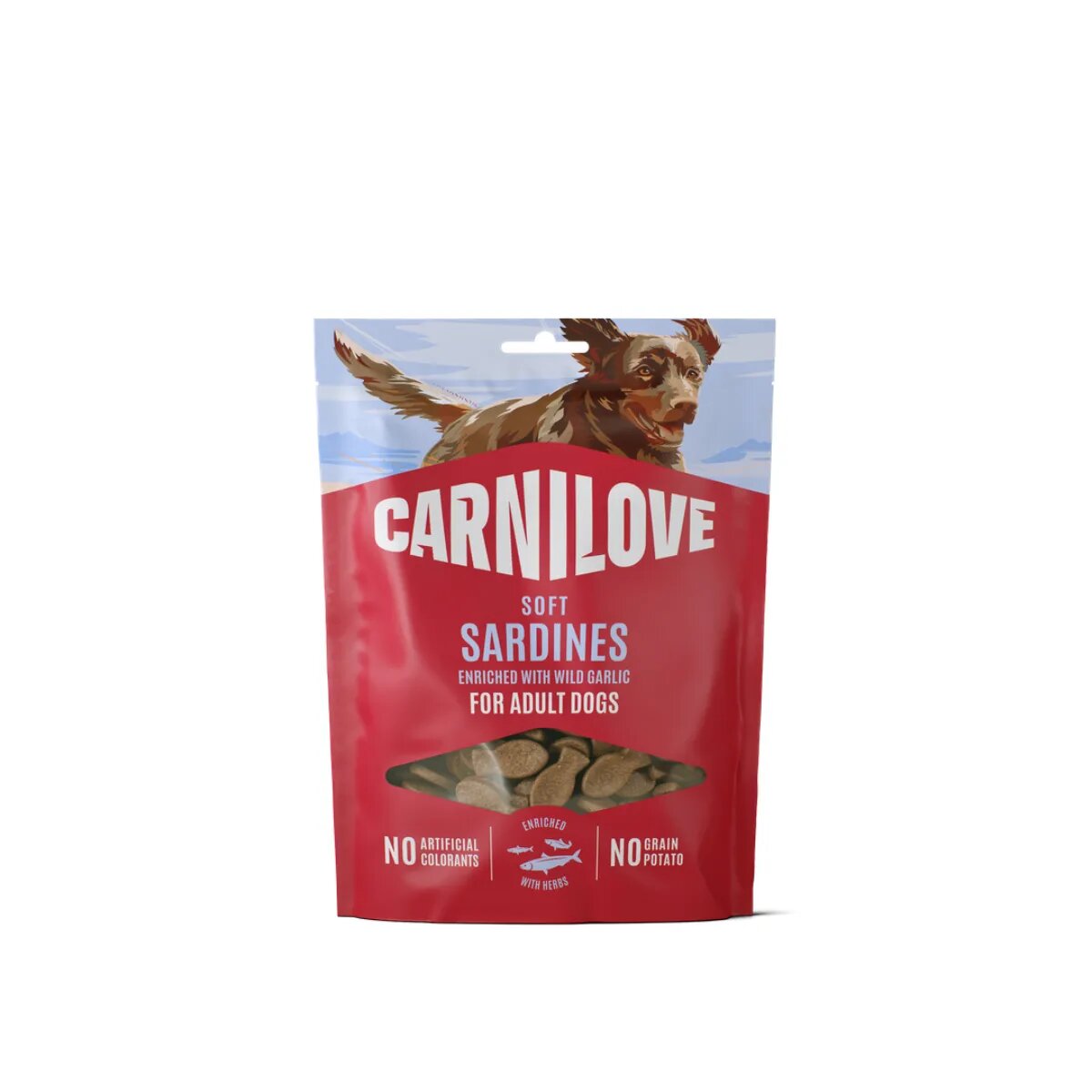 Carnilove Soft XS-XL Sardine punguță recompense fără cereale câini 200g