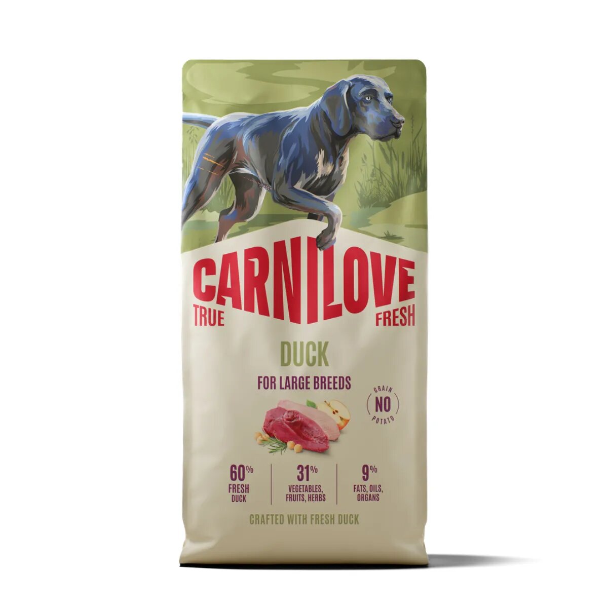 Carnilove True Fresh Large Breeds L-XL Rață hrană uscată fără cereale câini 12kg