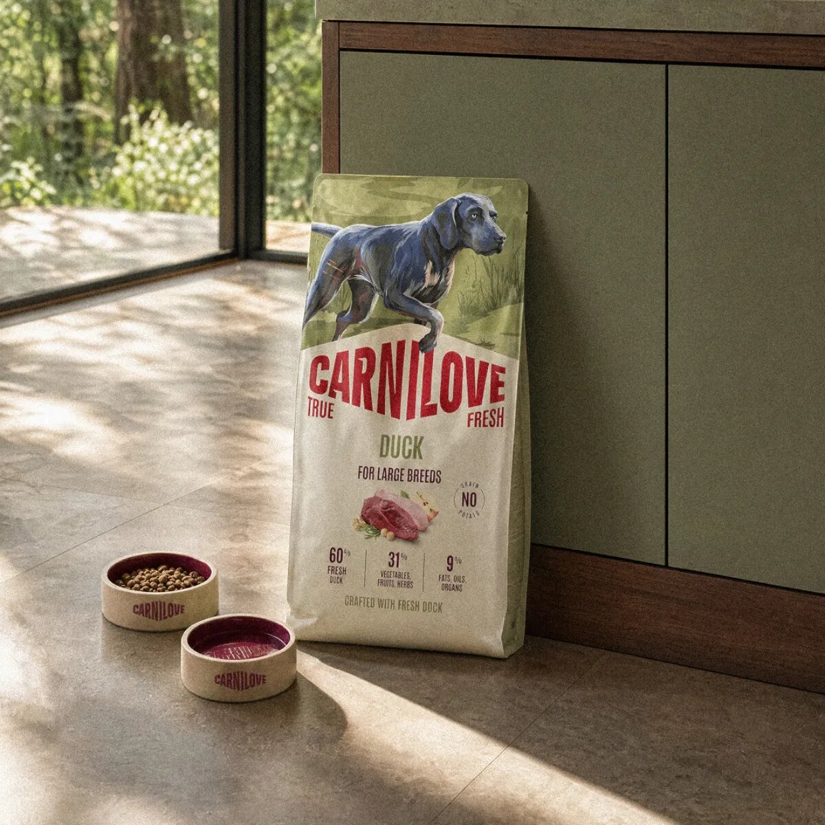 Carnilove True Fresh Large Breeds L-XL Rață hrană uscată fără cereale câini 4kg