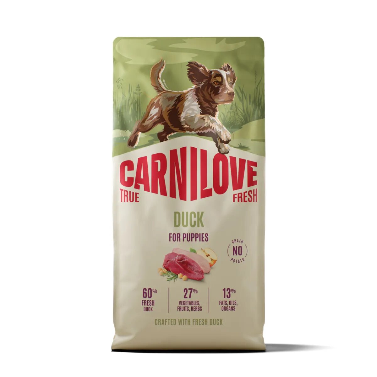 Carnilove True Fresh Puppies XS-XL Rață hrană uscată fără cereale câini junior 12kg