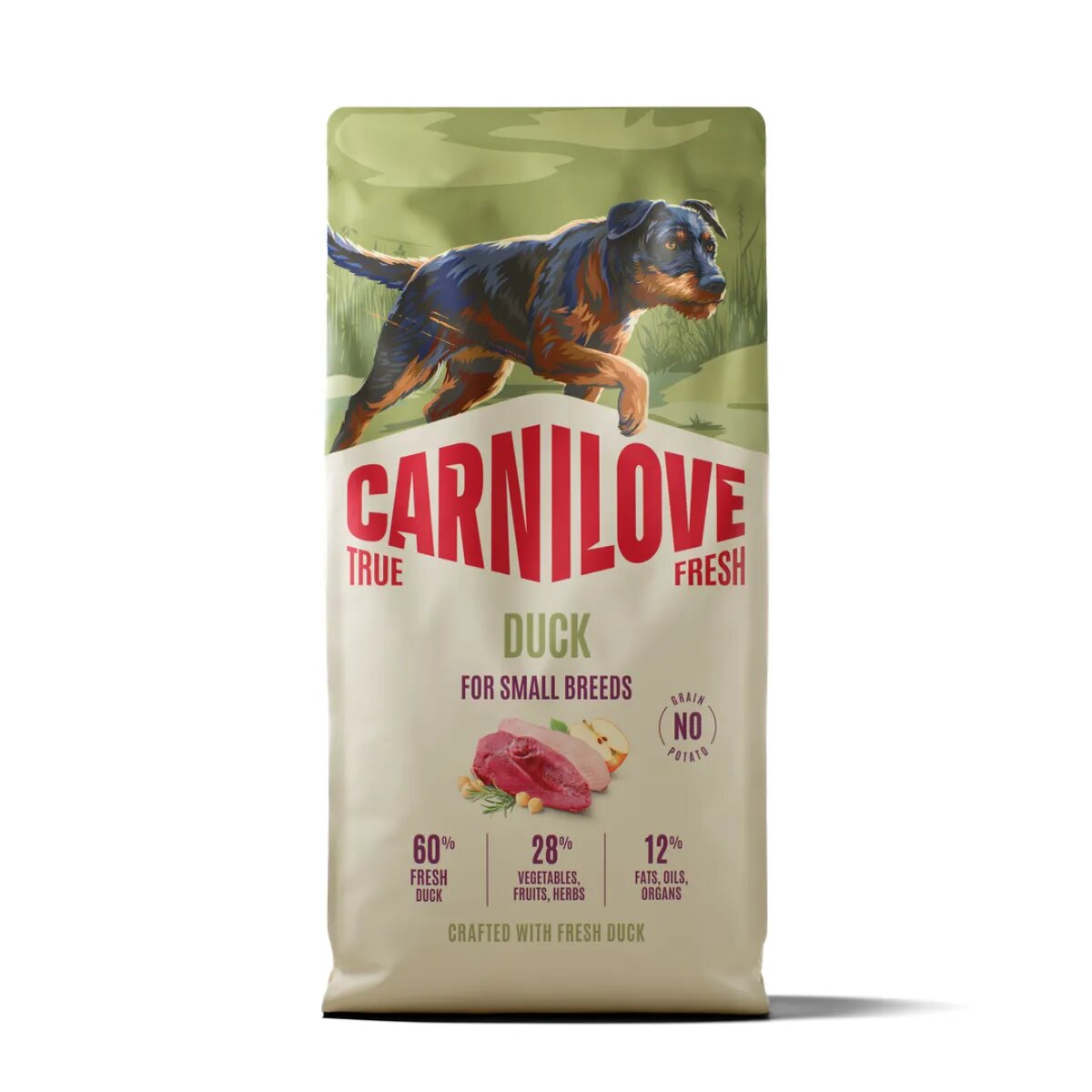 Carnilove True Fresh Small Breeds XS-S Rață hrană uscată fără cereale câini 12kg