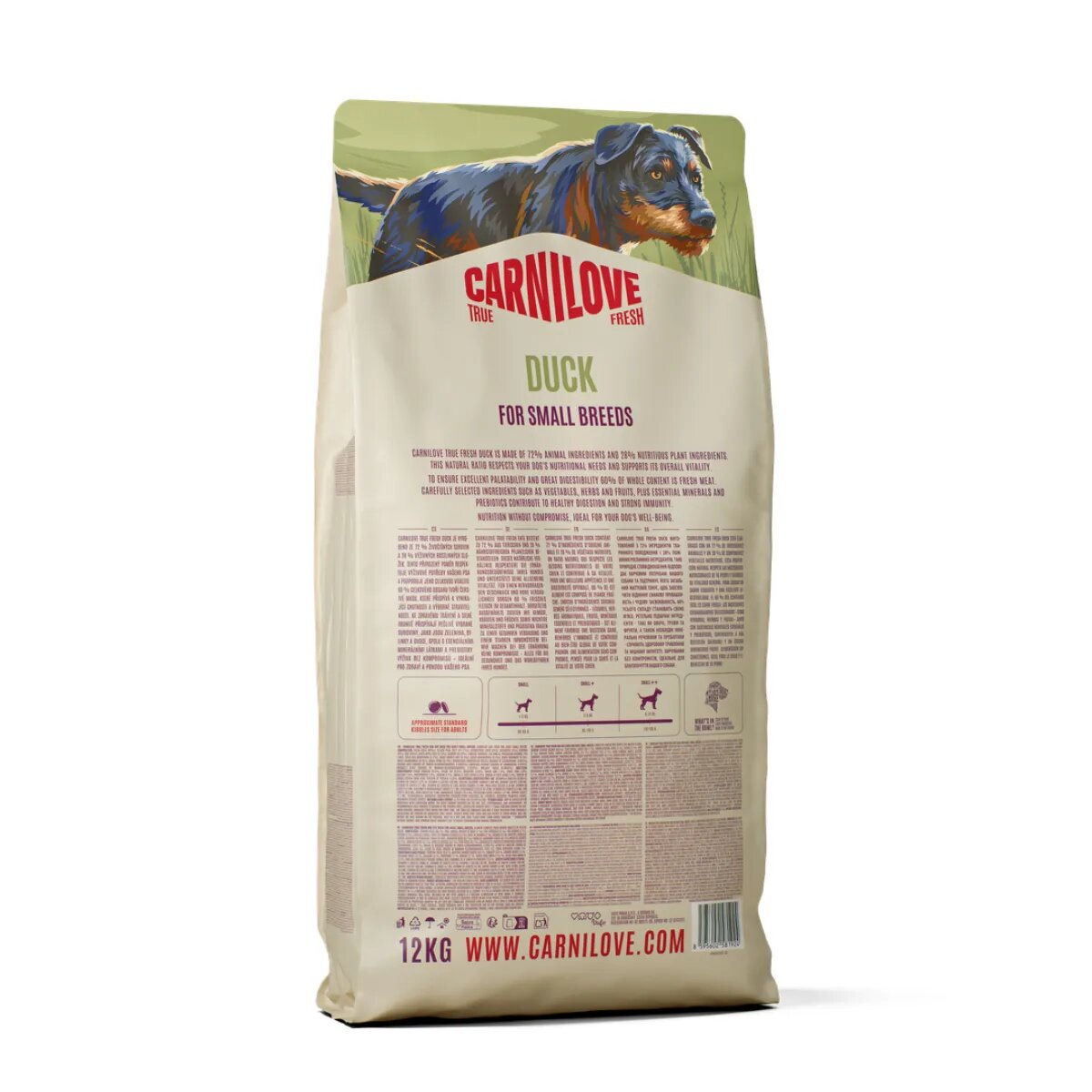 Carnilove True Fresh Small Breeds XS-S Rață hrană uscată fără cereale câini 12kg
