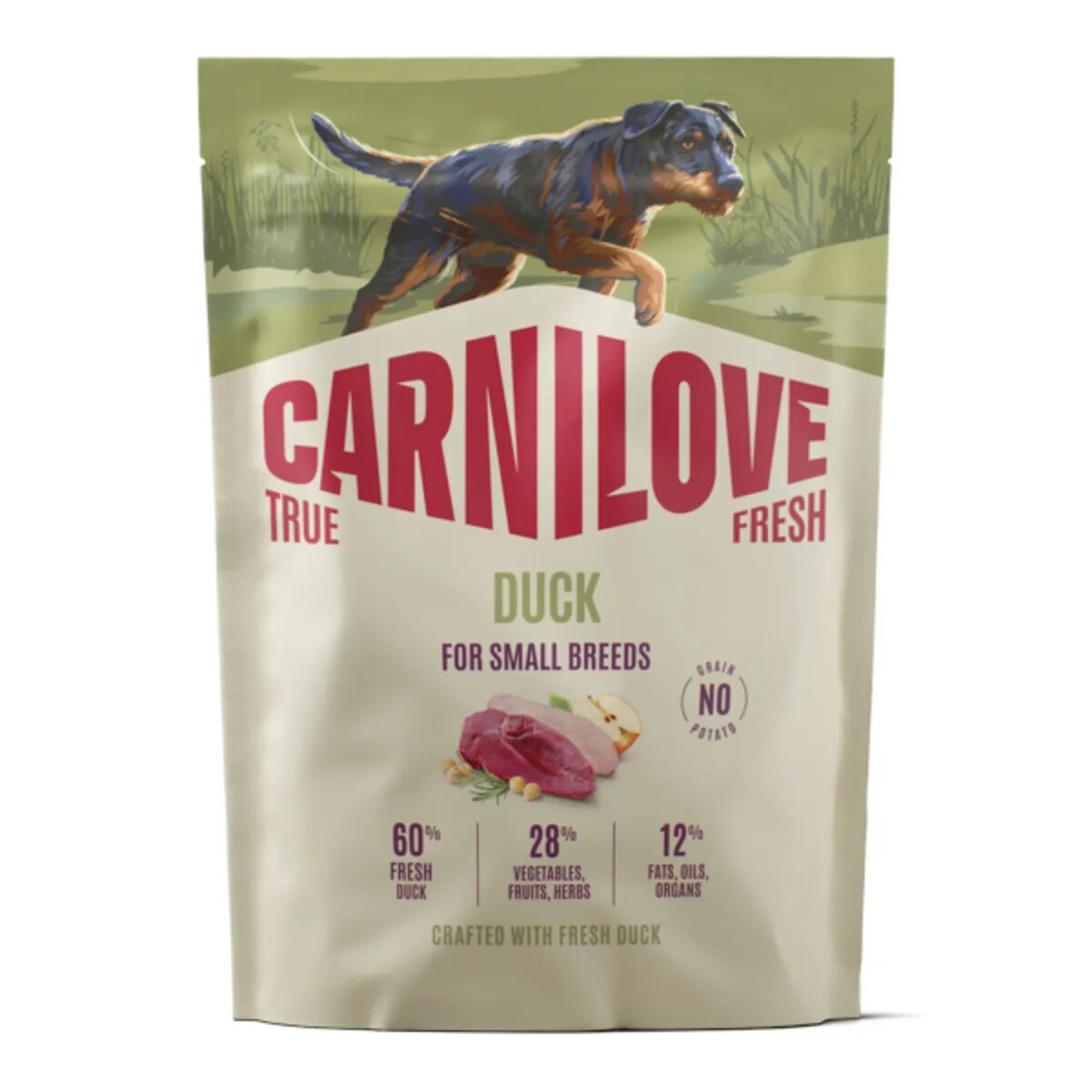 Carnilove True Fresh Small Breeds XS-S Rață hrană uscată fără cereale câini 4kg