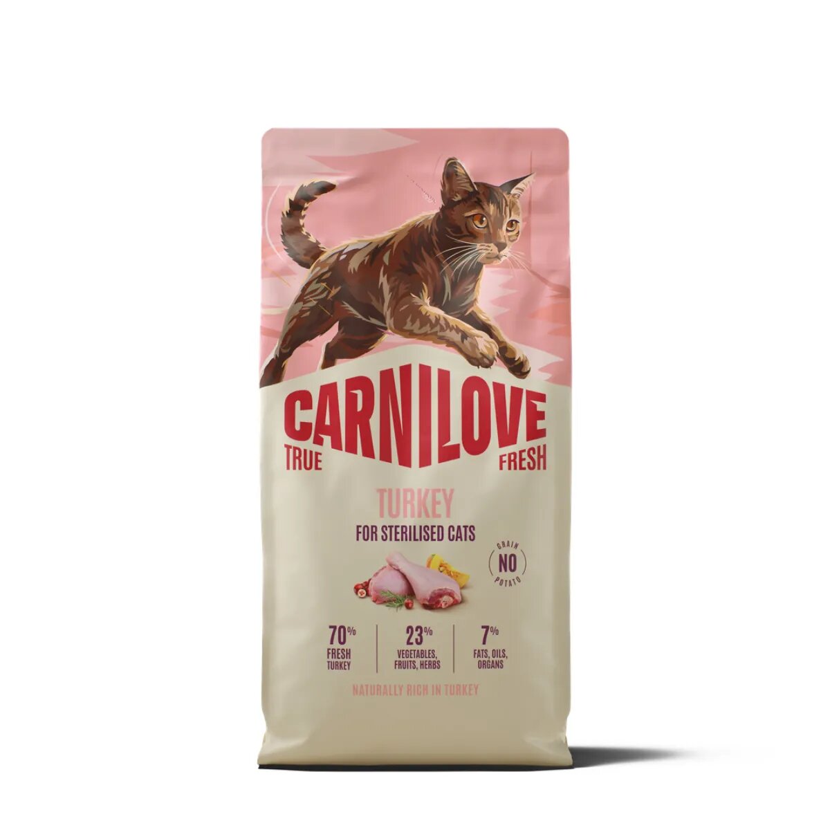 Carnilove True Fresh Sterilised Curcan hrană uscată fără cereale pisici sterilizate 6kg
