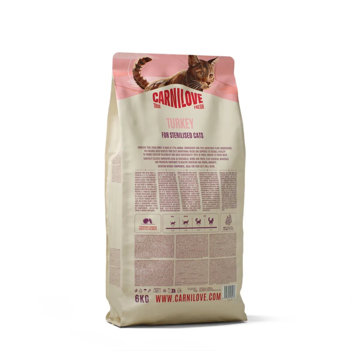 Carnilove True Fresh Sterilised Curcan hrană uscată fără cereale pisici sterilizate 6kg