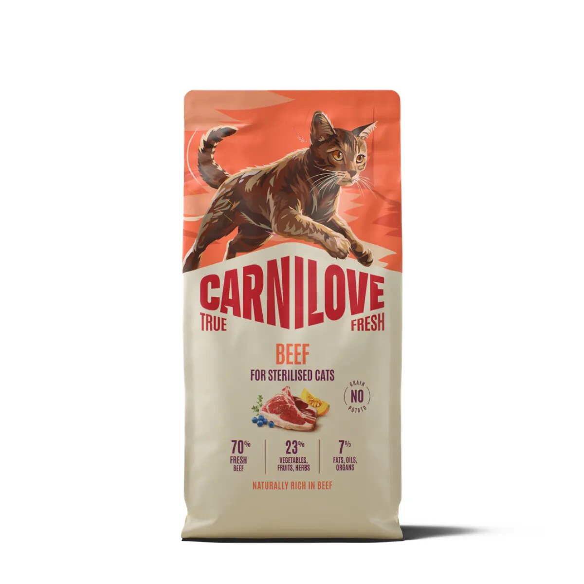Carnilove True Fresh Sterilised Vită hrană uscată fără cereale pisici sterilizate 6kg