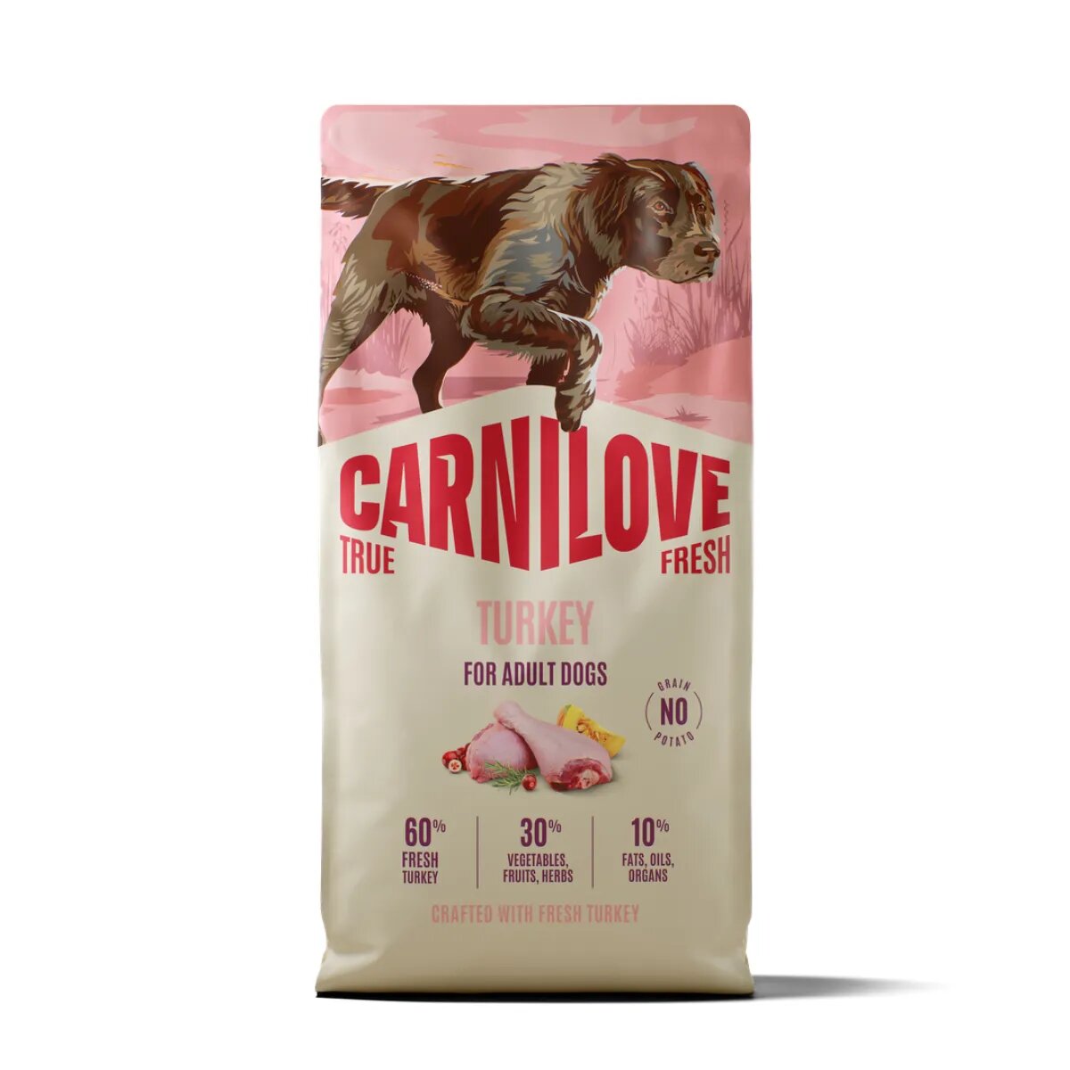 Carnilove True Fresh XS-XL Curcan hrană uscată fără cereale câini 12kg