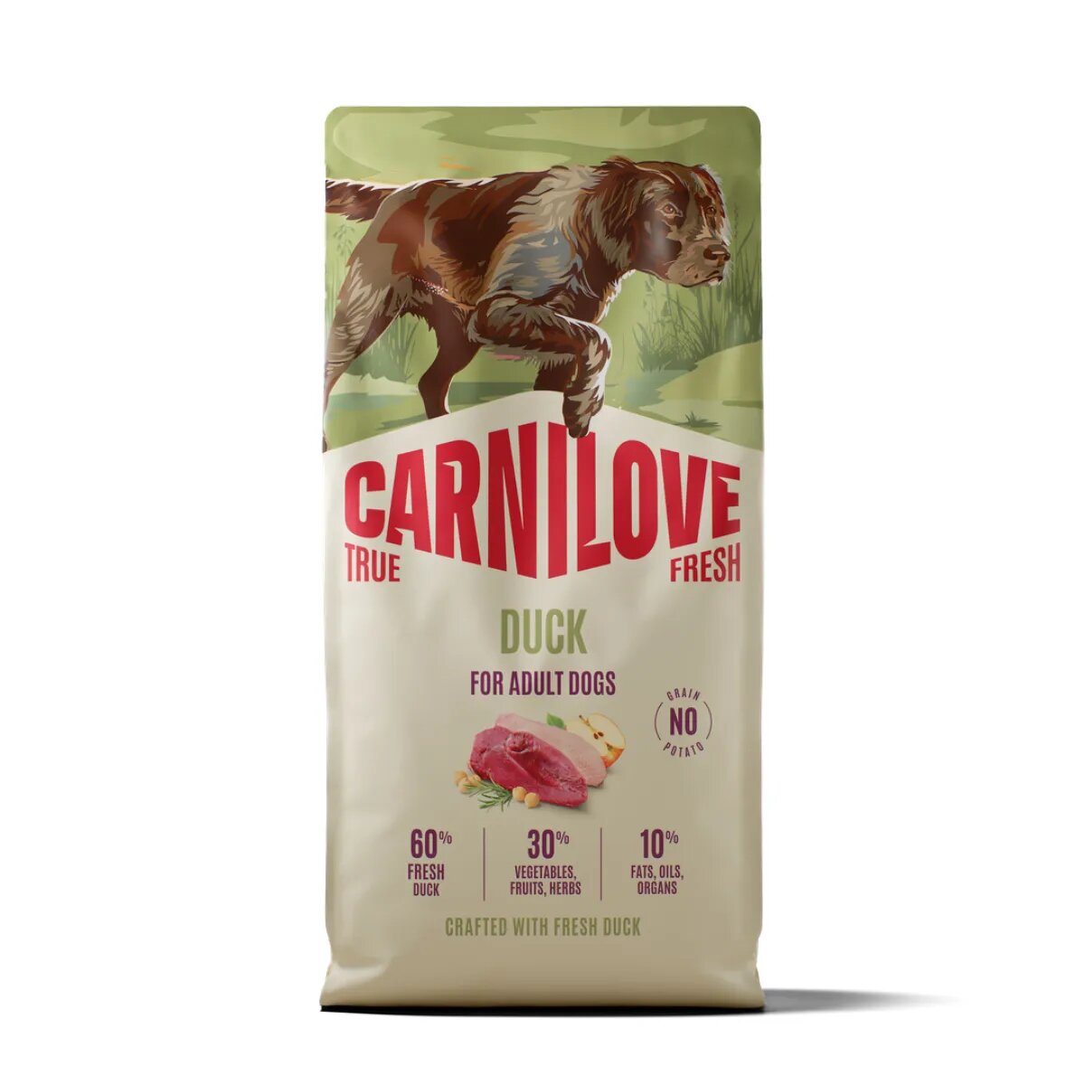 Carnilove True Fresh XS-XL Rață hrană uscată fără cereale câini 4kg
