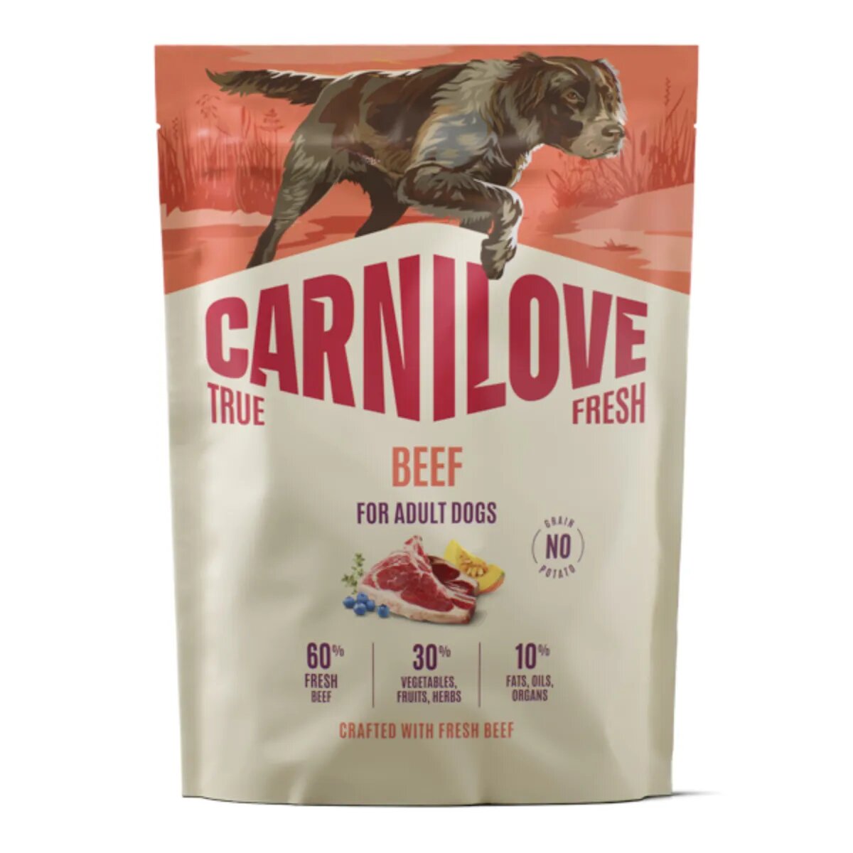 Carnilove True Fresh XS-XL Vită hrană uscată fără cereale câini 4kg