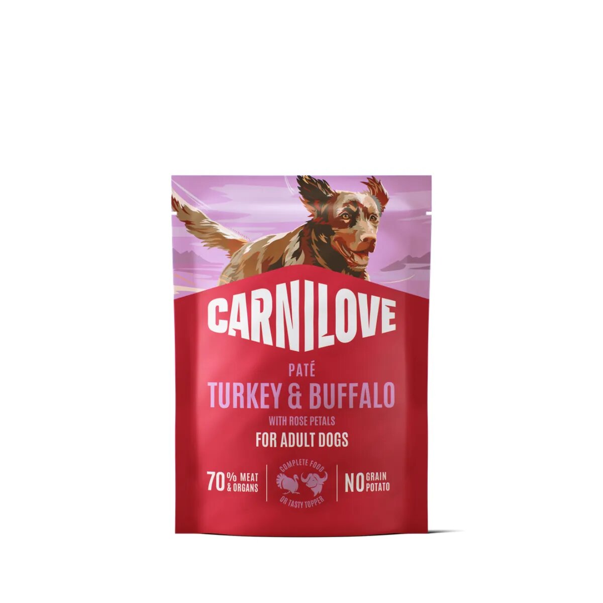 Carnilove XS-XL Curcan și Bizon plic hrană umedă fără cereale câini (pate) bax 300g x 12buc