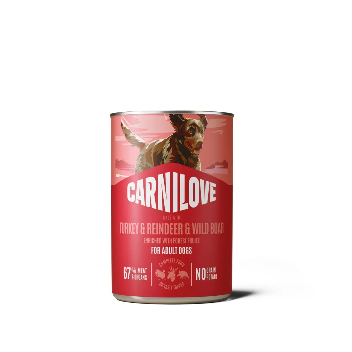 Carnilove XS-XL Curcan și Ren conservă hrană umedă fără cereale câini (pate) bax 400g x 6buc