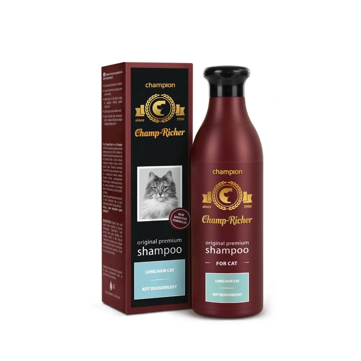 CHAMP RICHER Long Hair Cat șampon pisici păr lung Lavanda flacon cu aplicator 250ml